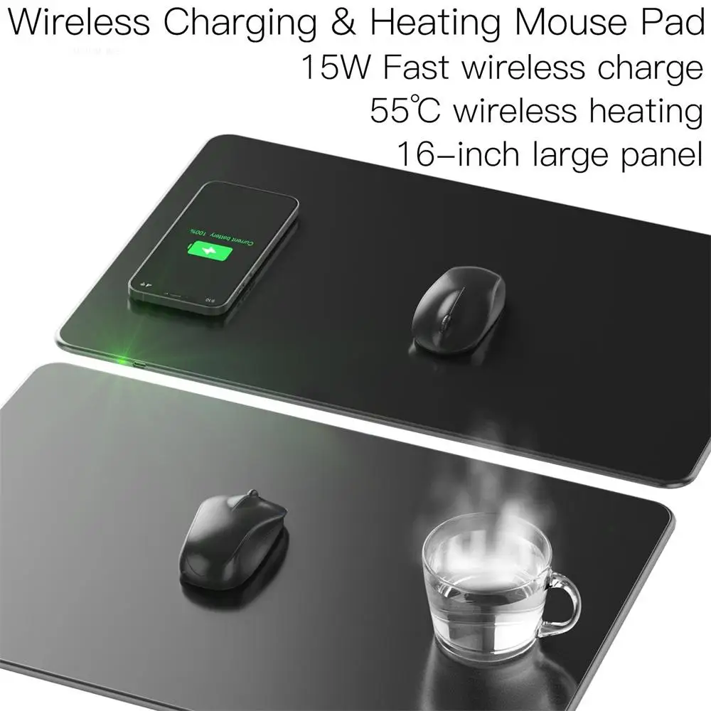 JAKCOM MC3 Wireless Charging Heating Mouse Pad Nice than iptv subscription car station de charge 11 p20 | Мобильные телефоны и