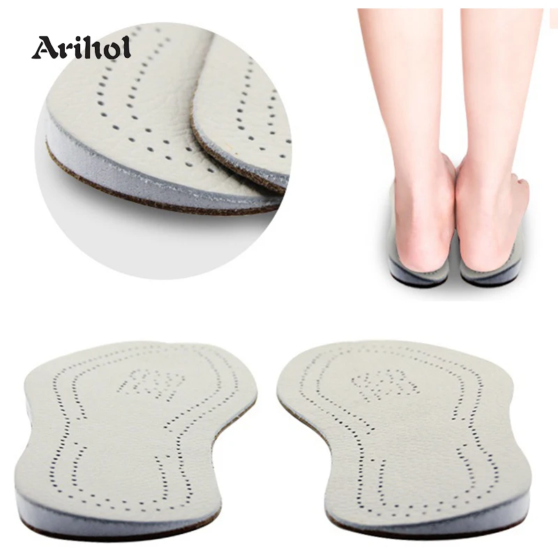 Genuine Leather O/X leg Orthopedic Insoles Correction Shoe Inserts for