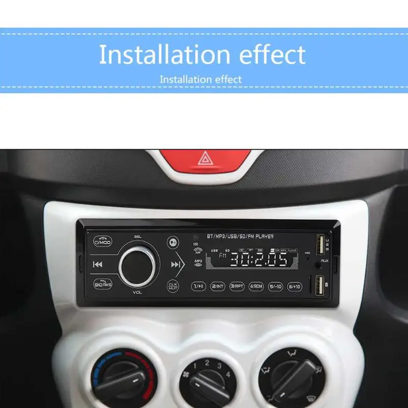 3209 одиночный 1 DIN автомобильный стерео MP3 плеер Bluetooth пульт дистанционного управления FM радио в тире головное устройство AUX-In цифровой медиаприемник