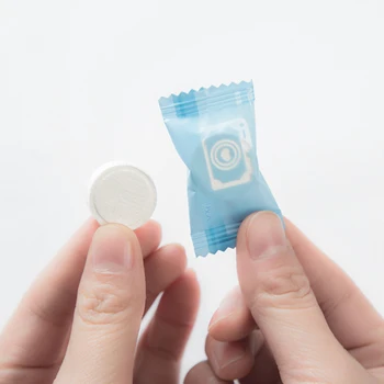 

100pcs Outdoor Travel Magic Compressed Disposable Towel Tablet Capsules Cloth Wipes Paper Tissue Mask