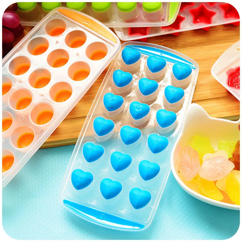 

7 Types Silicone Ice Cube Trays Jelly Chocolate Fruit Cake DIY Mould Mold Tray Pudding Ice cream Tubd Lever