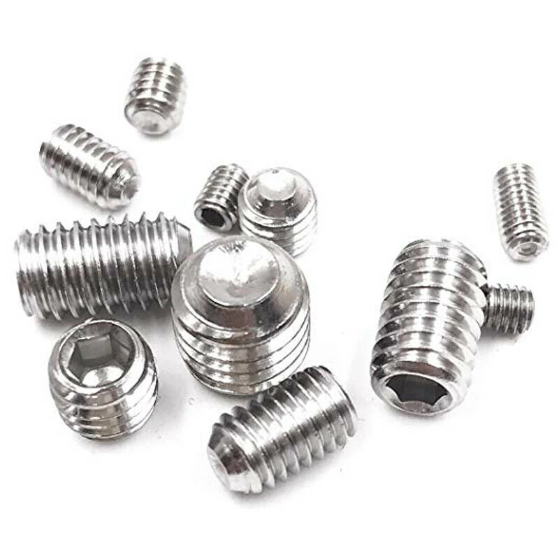300pcs Head Socket Hex Grub Screw Assortment Cup Point Metric Standard Hexagonal Hexagonal Steel Allen Grub Point Screw Bolts