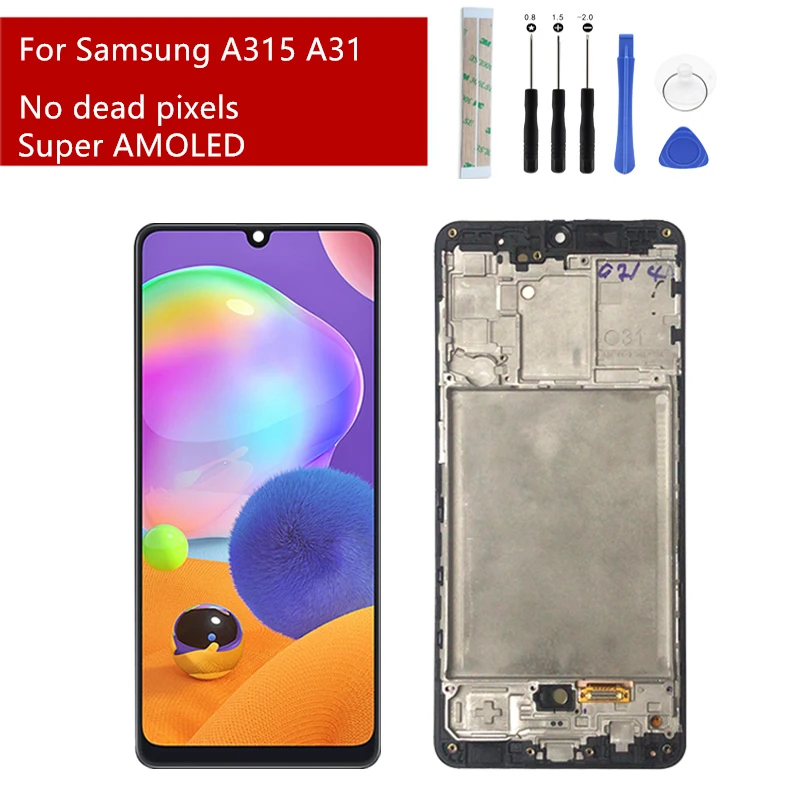 

OLED for Samsung Galaxy A315 LCD Display Touch Screen Digitizer Assembly With Frame For Samsung a315 Screen Replacement 6.4"