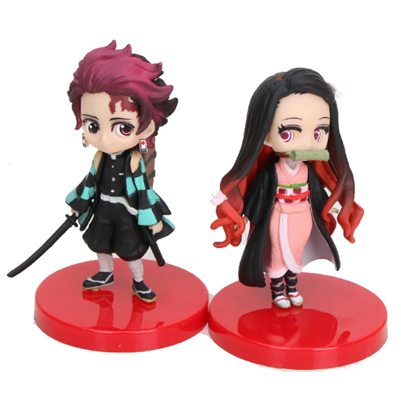 Комплект из 2 предметов, аниме, убийца демона, Kimetsu no Yaiba Q posket Kamado Tanjirou Nezuko, ПВХ, фигурка, модель, кукла, игрушки, подарки
