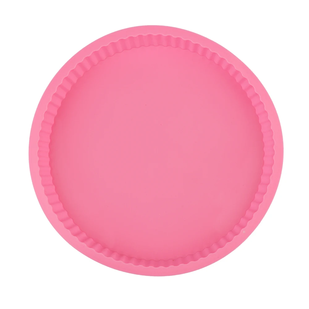 

Silicone cake Round Pan 9inch Pattern Edg Silicone Cake Mold Oven Baking Tools Chiffon Cake Pizza Pan Bakeware (Colors Random)