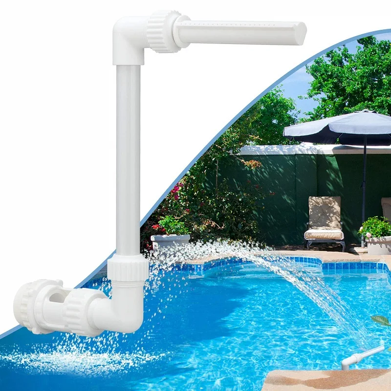 Swimming Pool Waterfall Fountain Kit Summer Adjustable Water Spay Pools Spa Decorations Hot Swim Pool Accessories