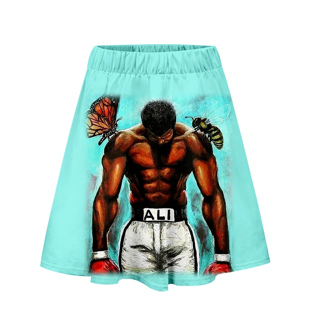 Muhammad Ali юбка с объемным узором Harajuku летняя юбка с высокой талией и рисунком Kawaii эксклюзивная Популярная Женская 3D короткая юбка XS-2XL