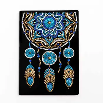 

5D Dreamcatcher Peacock Multi-Shaped DIY Diamond Painting A5 Notebook Diary Book