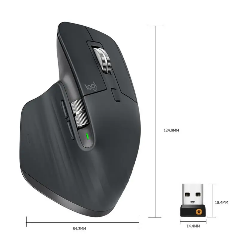 Прочная мышь, умелое производство, мышь logitech MX Master3 2,4G, Bluetooth, 4000 dpi, регулируемая беспроводная мышь для офиса