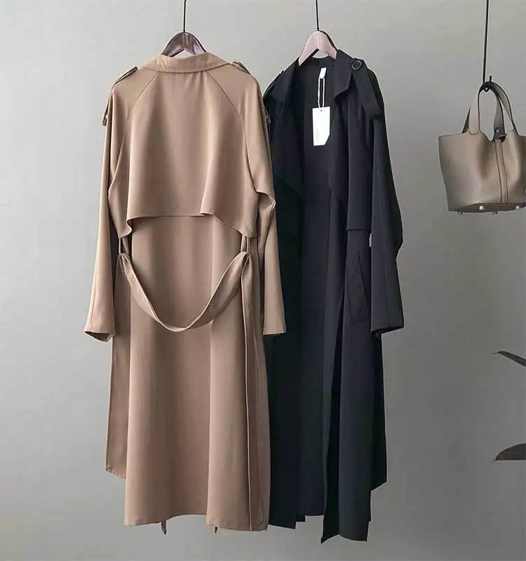Autumn Windbreaker Woman Overcoat Casual big Size Fashion Windbreaker coat 2021 Chic Office Coat Ladies Outerwear long duvet coat