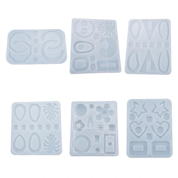 

Crystal Epoxy Resin Mold Earrings Pendant Casting Silicone Mould DIY Making Tool