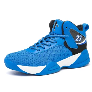 

2020 Brand Boys Basketball Shoes Kids Sneakers Children Non-slip running Shoes Breathable mesh Shoes Basket Sport shoes 889