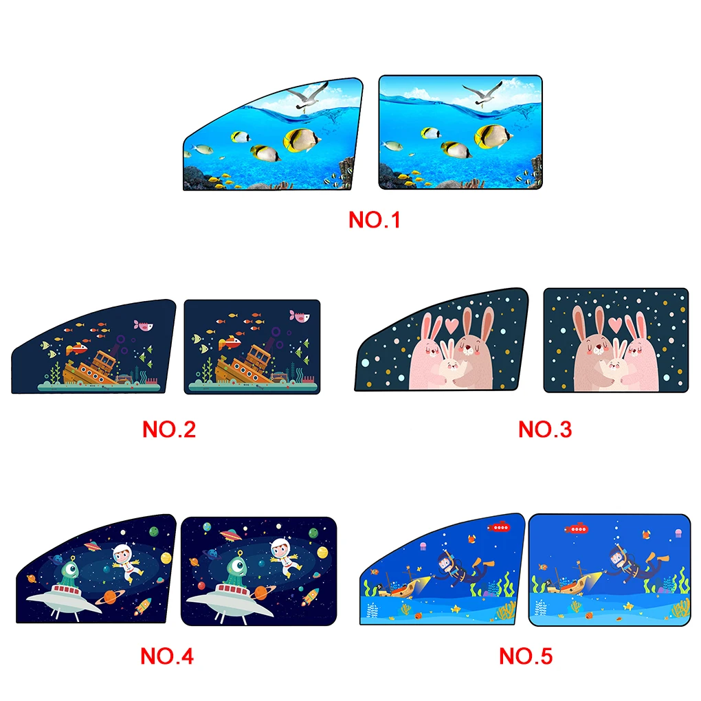 

Side Window Visor Magnetic Curtain Car Cartoon Sunshade Cute Summer Sun Protection for Baby Shield