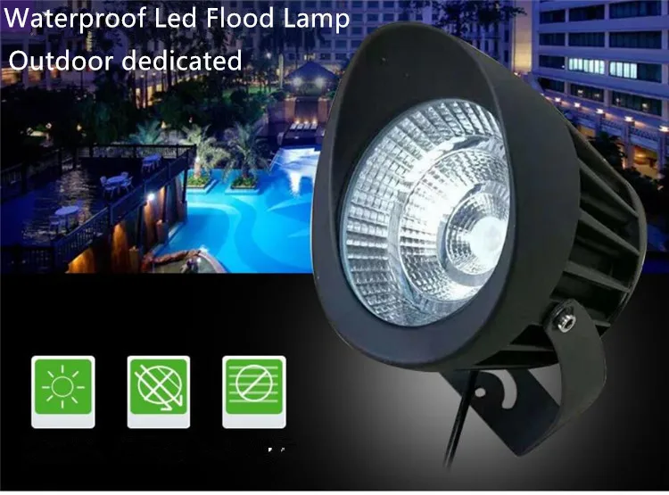 Высокое качество 30 Вт COB Светодиодный прожектор Водонепроницаемый IP68 наружная садовая лампа рекламный знак свет проекционный газон лампы