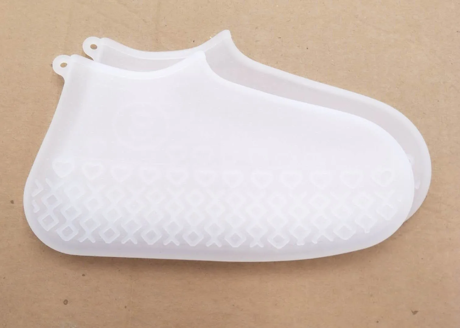 Силиконовые водонепроницаемые ботинки; обувь унисекс; непромокаемый костюм; прозрачные Нескользящие ботинки; комплект для дома;#3 - Цвет: Белый