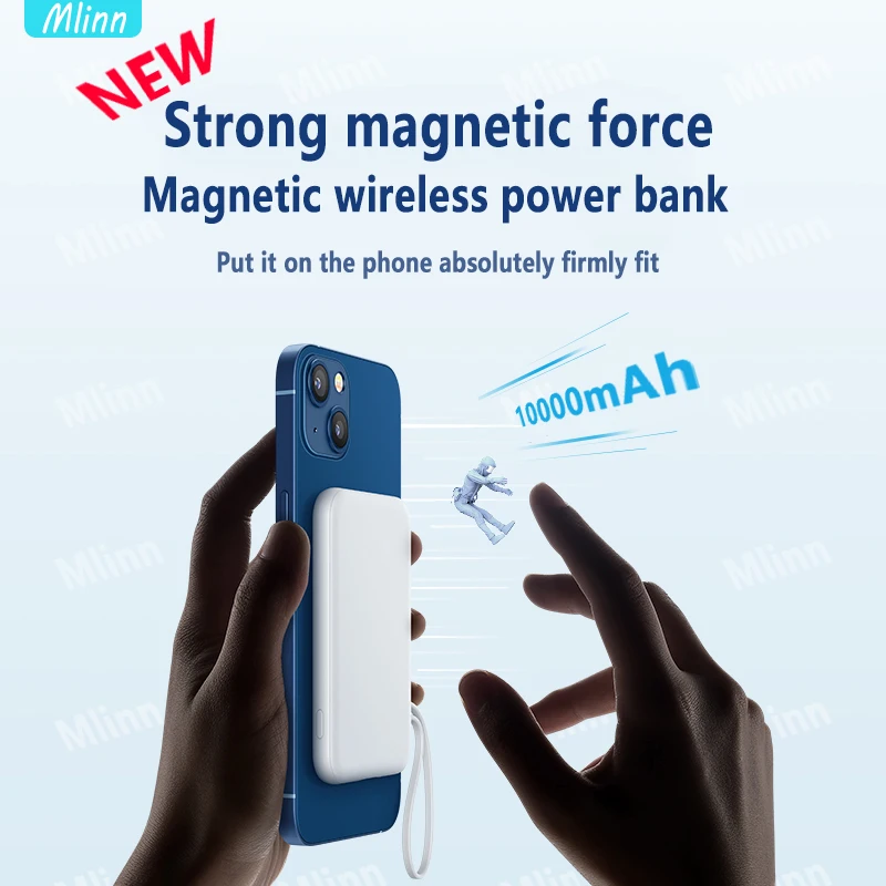 10000mAh 20W Fast Charger Magnetic Wireless Power Bank Mobile Phone For iPhone12 13 Pro Max powerbank External auxiliary battery