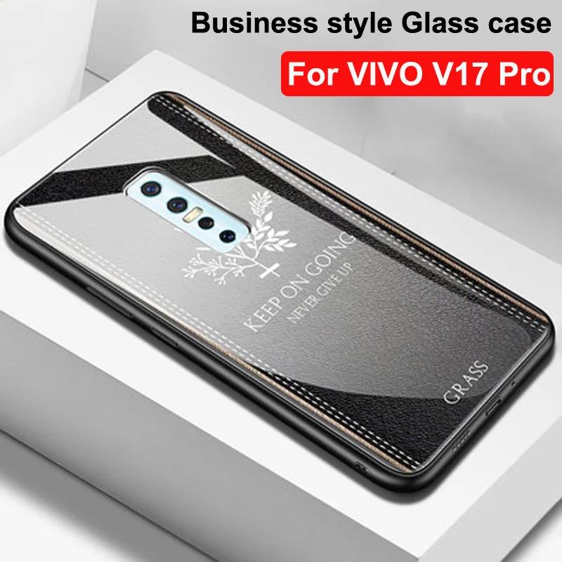 Стеклянный чехол для телефона в деловом стиле vivo V17 Pro s гибридный мягкий