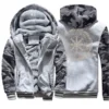 2022 Winter Thick Mens Hoodies Viking Printing Male Jacket Hip Hop Brand Outwear Hot Sale Camouflage Sleeve Men's Jacket Casual ► Photo 3/6