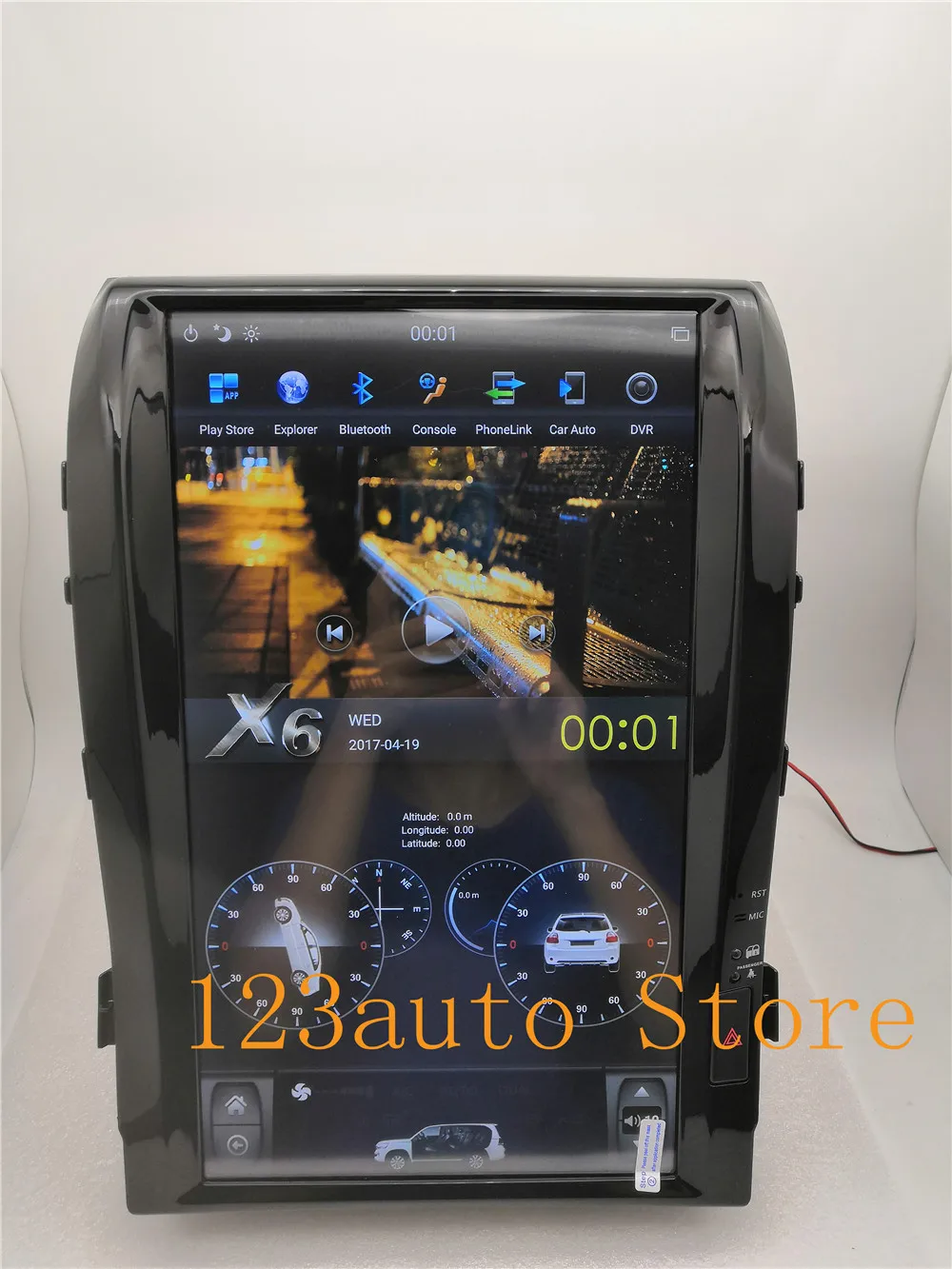 16 дюймов вертикальный Tesla стиль Android 8,1 Авто DVD gps NAVI плеер для TOYOTA LAND CRUISER LC200 VXR GXR 2008- PX6 ips