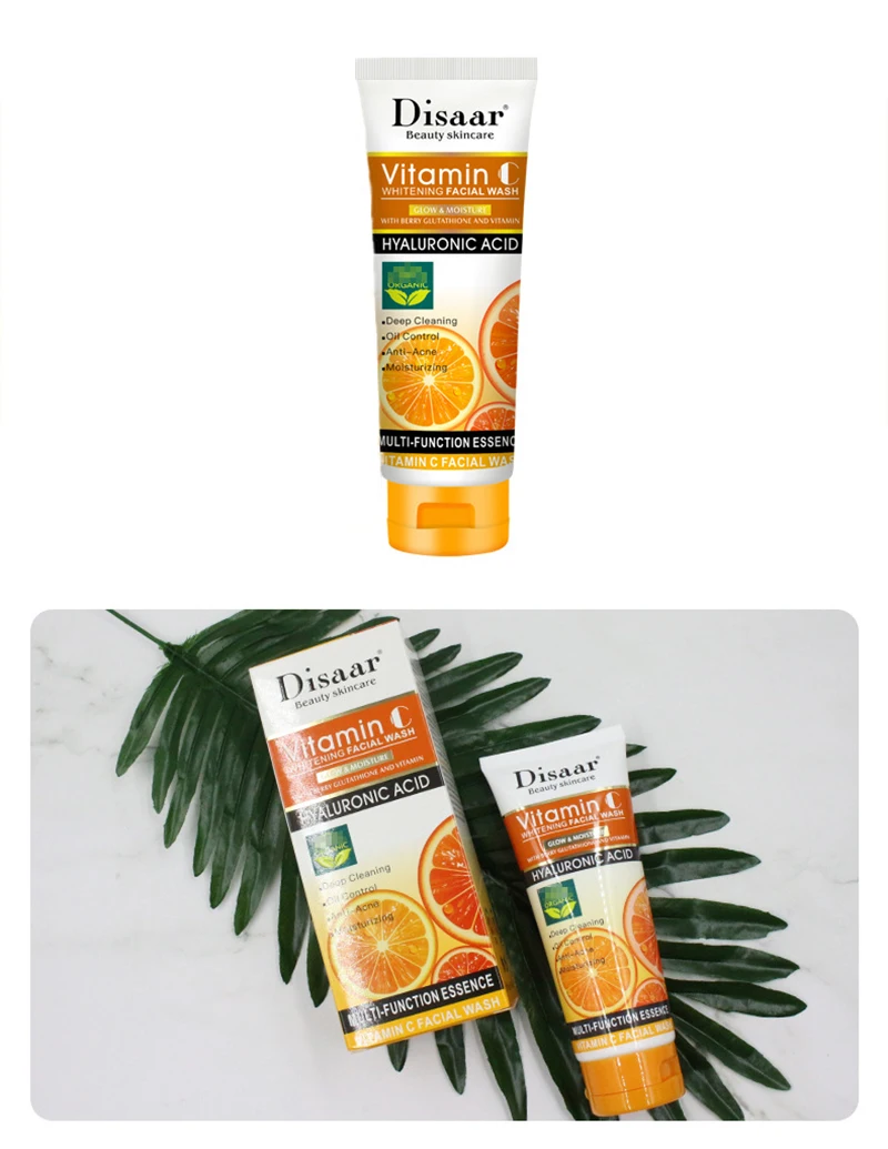 100ml Face Cleanser Vitamin C Whitening Facial Wash Moisturizer Whiten