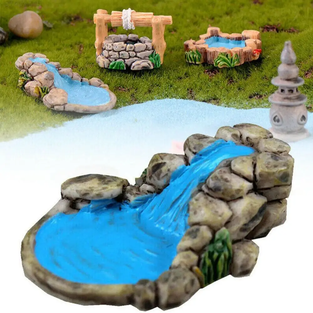 

Dollhouse Garden Courtyard DIY Miniature Fairy Garden Lawn Ornament Pot Craft Mountain Home Decor Crafts Micro Landscape