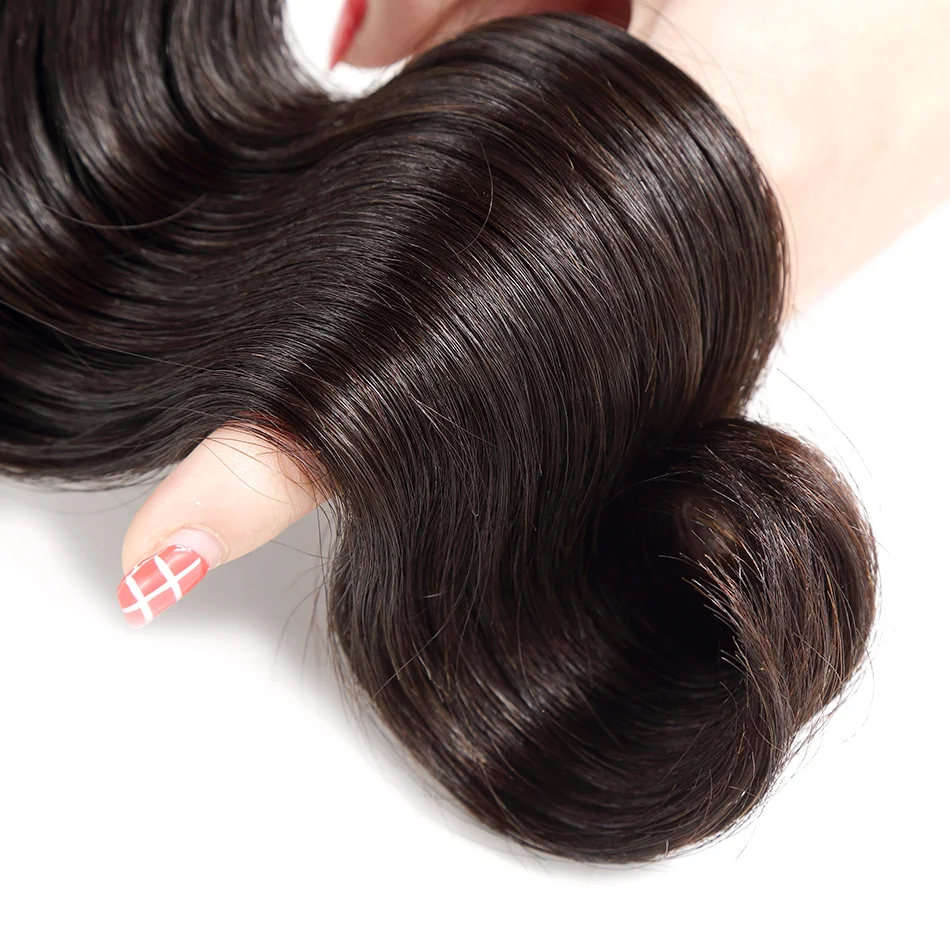 Luvin OneCut волосы объемная волна перуанские Remy натуральные кудрявые пучки волос с закрытием шнурка Фронтальная 3 4 пучка ткет наращивание