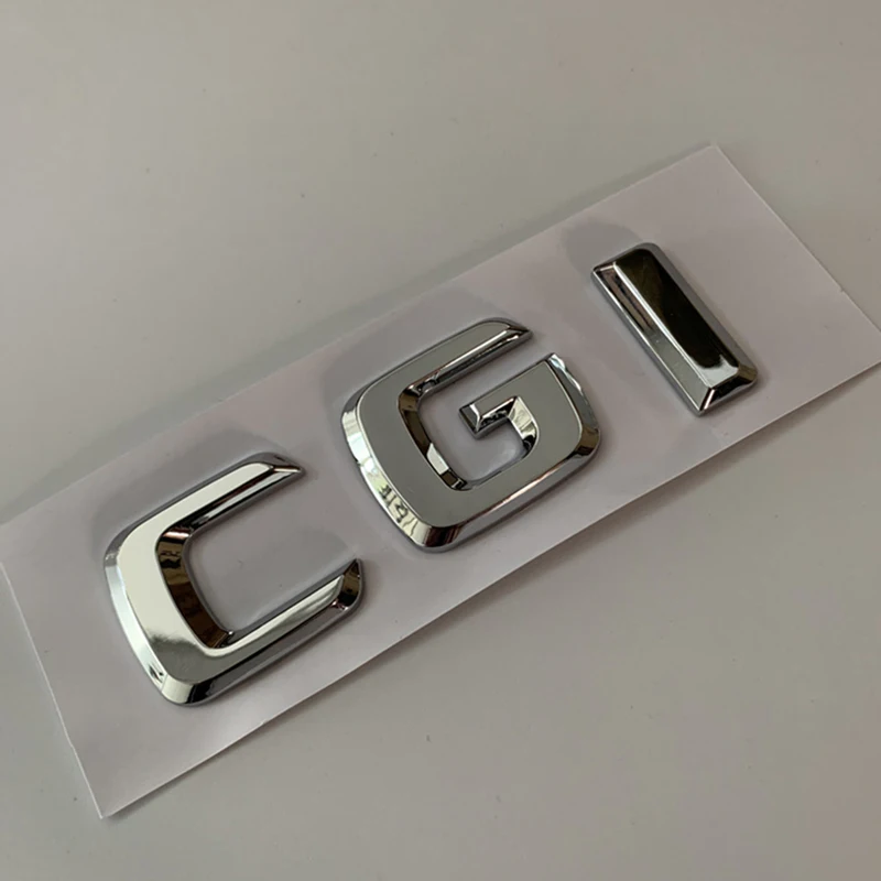3D буквы Эмблема для Mercedes Benz CDI CGI TDI S350L E260L C200 автомобильный Стайлинг багажника логотип наклейка- хром матовый черный - Цвет: CGI chrome 2016-2019