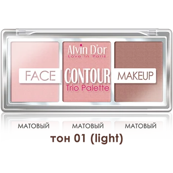 

Fc-12 palette 3 X1 "Alvin d'Or" контуринг + Highlighter + blush HD Hollywood