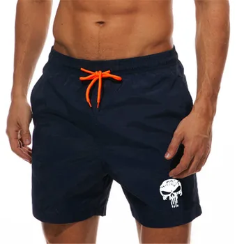 

Punisher Men Quick Dry Running Shorts skull printed Gym Shorts Men Fitness Slim fit Sport Shorts 2020 summer Male Training short