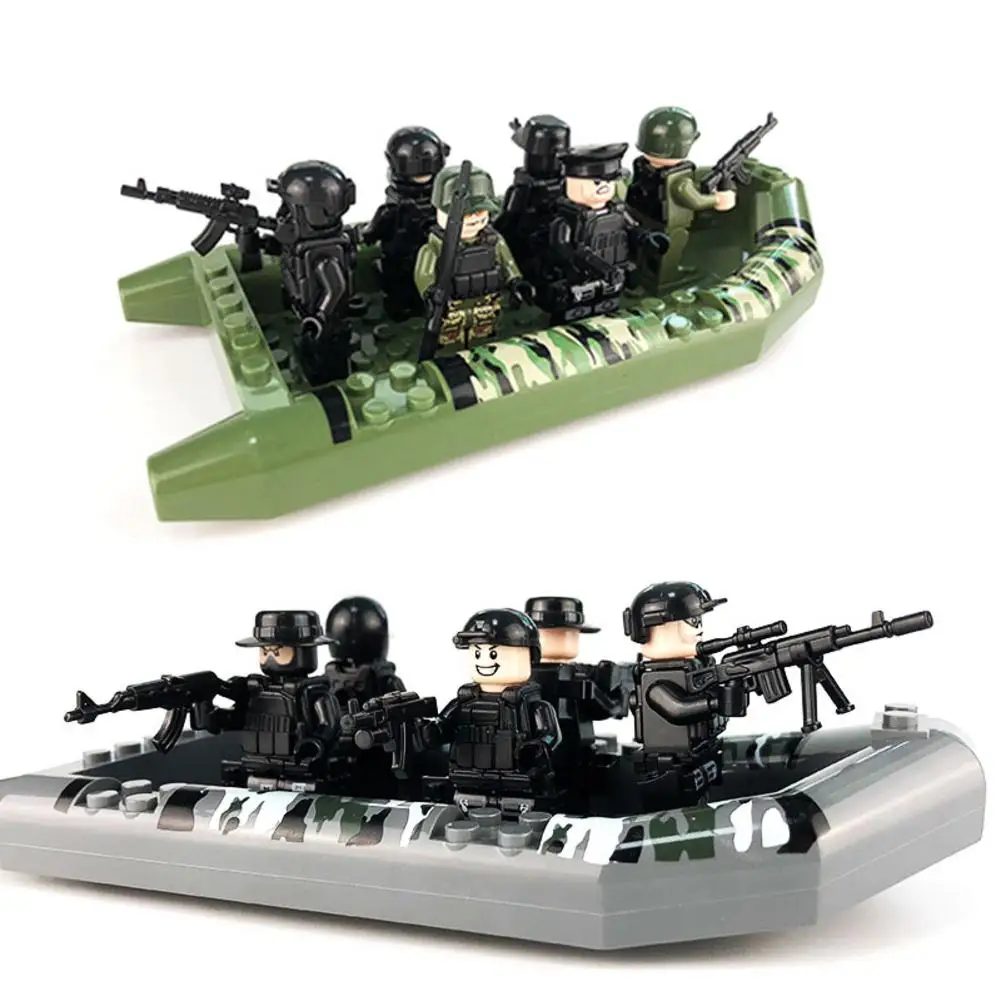 

Building Blocks SWAT Team City Police Military Figures Soldier Army Gun Weapon Modern War Build Block Brick For Children Toy