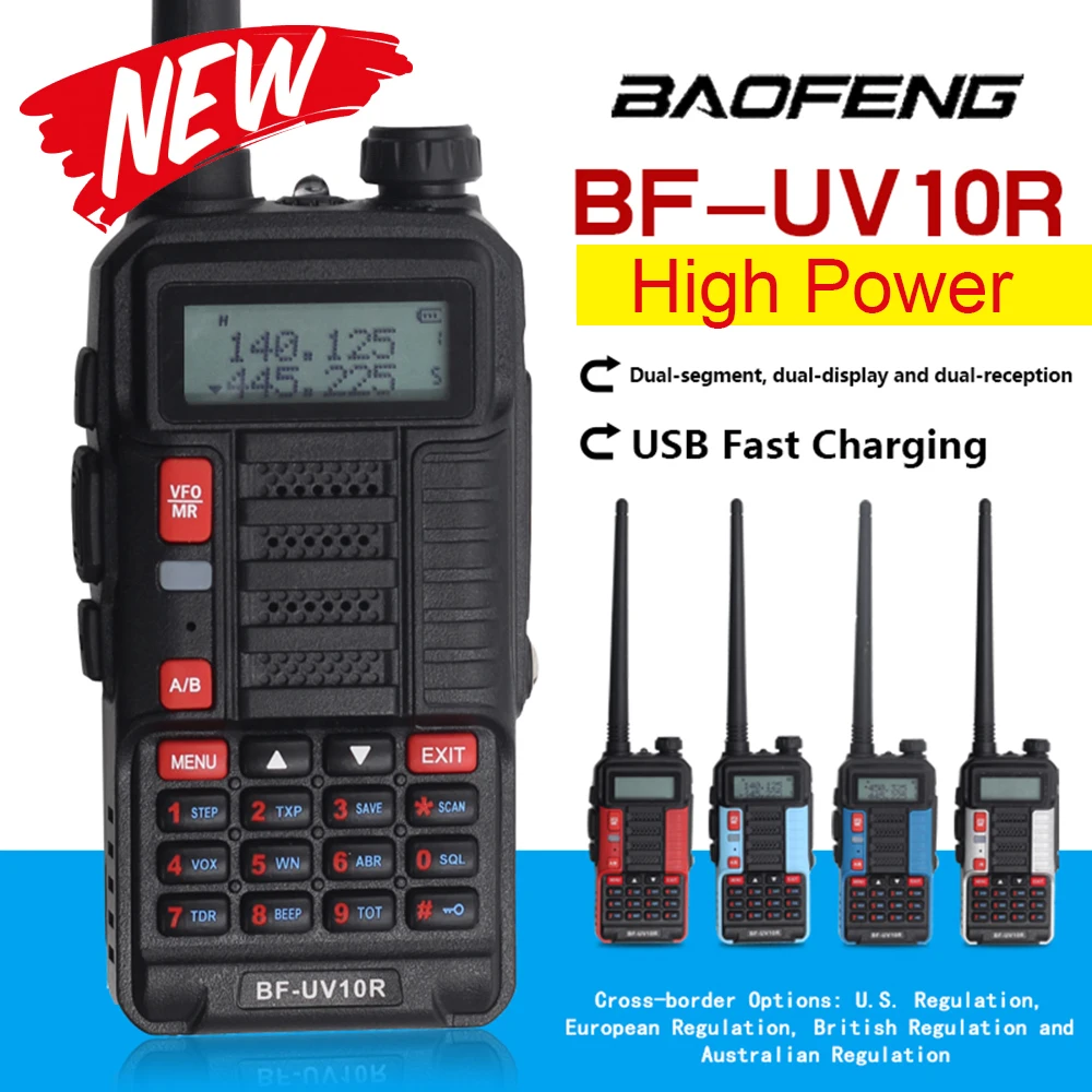 Baofeng UV10R иди и болтай Walkie Talkie “иди 10W с большим радиусом действия VHF Любительская