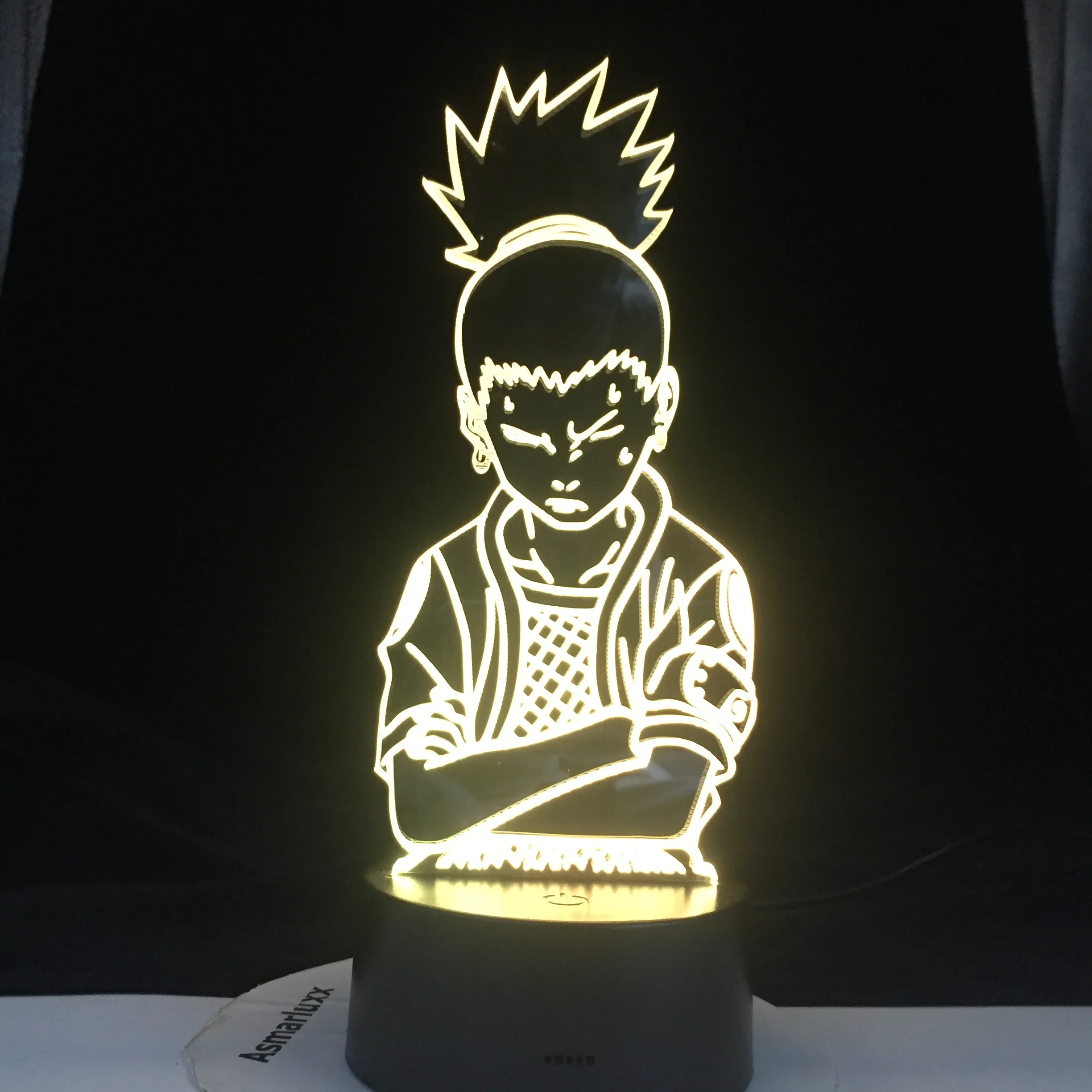 Shikamaru светодиодный светильник Naruto Bros Uchiha Madara мультяшный ночной Светильник для