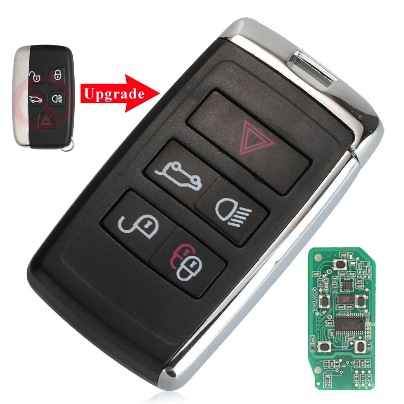 Keyforkess 5pcs per Land Rover LR2 LR4 per Range Rover Evoque Sport fit Jaguar Aggiornato Smart Chiave A Distanza Dell'automobile 315/433MHz KOBJTF10A 10 Keyforkess 5pcs per Land Rover LR2 LR4 per Range Rover Evoque Sport fit Jaguar Aggiornato Smart Chiave A Distanza Dell'automobile 315/433MHz KOBJTF10A - H60e4ae66adf849f0aeca51a837964c57G