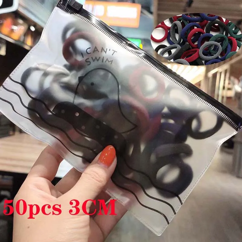 5 50/100 шт./компл. нарисованной длинноволосой девочкой аксессуары цветные маленькие резинки для волос Дети хвост держатель резинки головная повязка для малышей - Цвет: 5