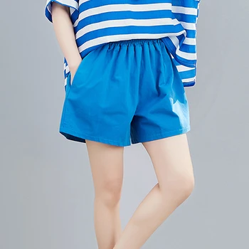 

Womens Shorts Cotton Linen Big Loose Straight Elastic Waist Solid Fashion Casual for Spring Summer BO24591514