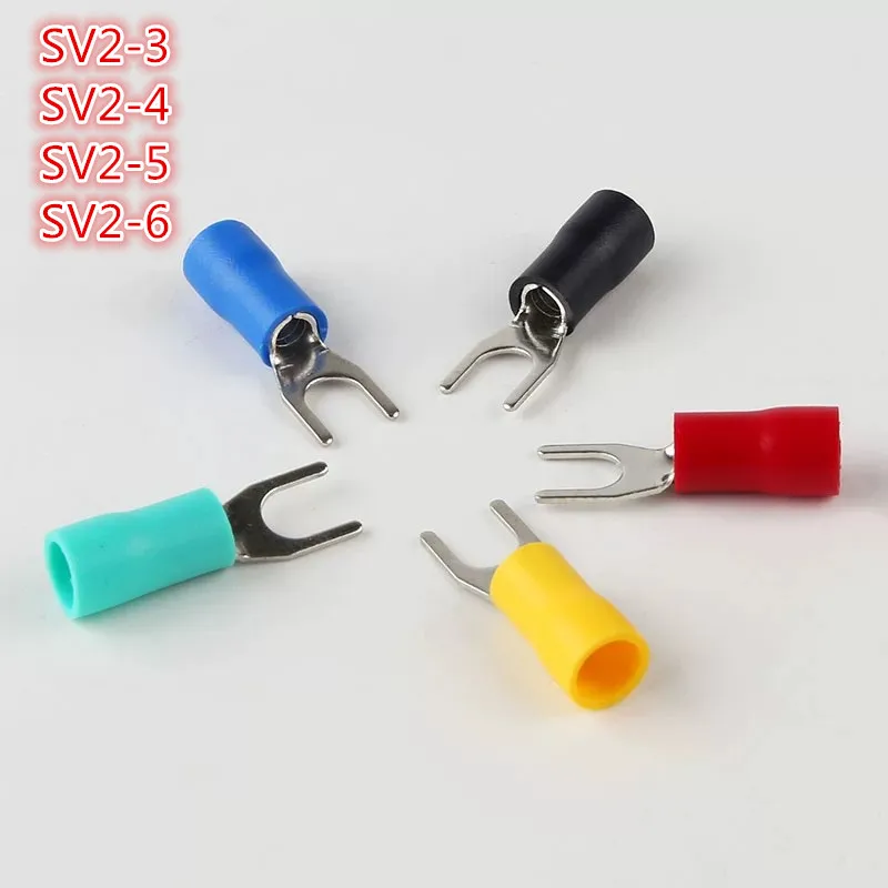 50 шт. Вилка изолированные электрические провода обжимные клеммы SV2 3/4/5/6 Лопата