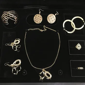 

Women fashion Gold Irregular Necklace + Earring Combo Set women necklace & braclete & ring & earrings jewerly set for women