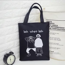 18 стильный рюкзак из холщовой ткани с принтом, женская сумка, корейский стиль, художественная и художественная сумка для покупок, свежая сумка на одно плечо, классная сумка для девочек