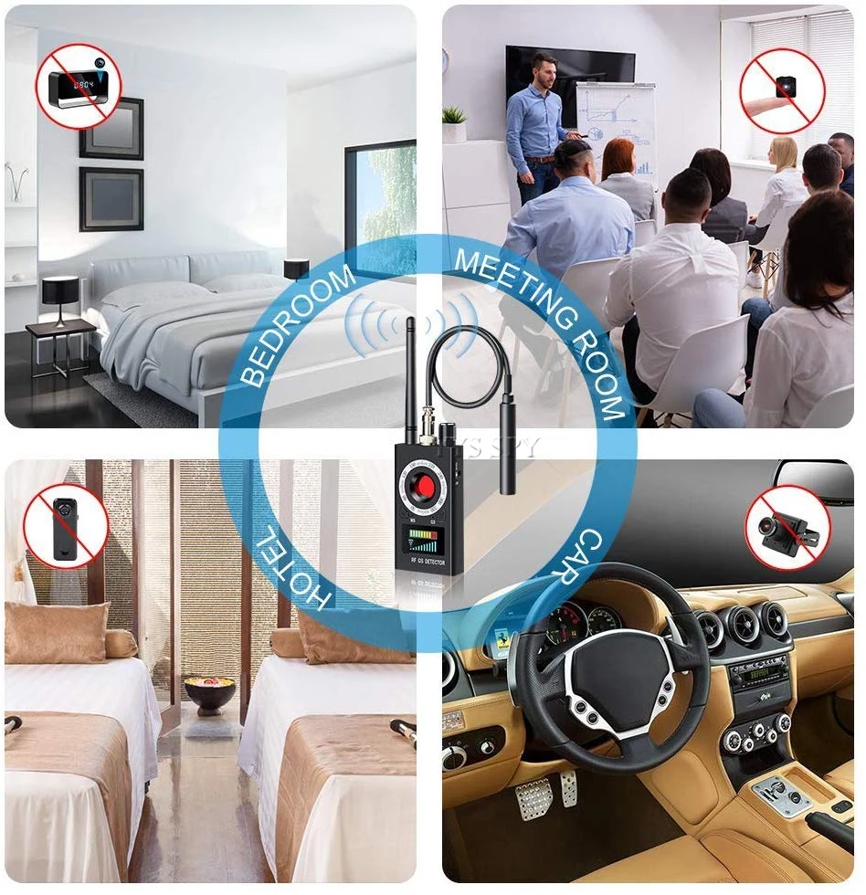 RF Signal Hidden Camera Detector Anti Spy Candid Pinhole Camara Magnetic GPS Locator Wireless Audio GSM Bug Finder K18 Scanner