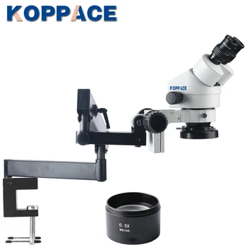 

KOPPACE 3.5X-45X Binocular Stereo Microscope,WF10X/20 Eyepiece,Mobile phone repair microscope,Rocker bracket,0.7X-4.5X Zoom lens
