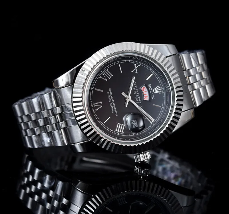 

2020 hot Selling Rolex- Day-Date- Deluxe Steel Band Men's Watch Fashion Casual Ladies Quartz Watch Gifts AAA4