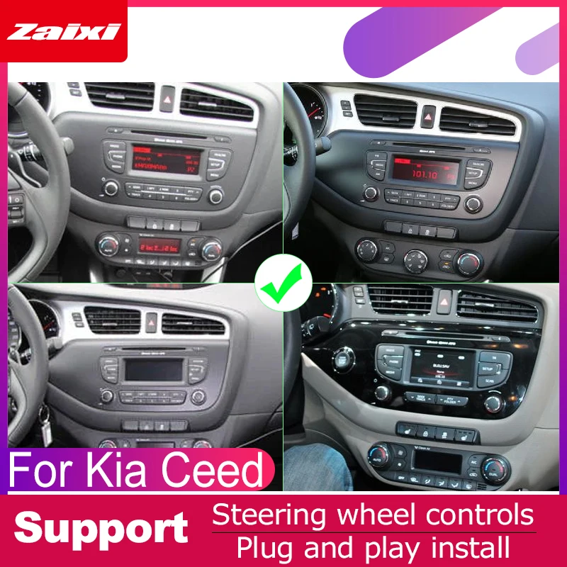 ZaiXi 2 DIN Автомобильный dvd-плеер gps-навигатор для Kia Ceed 2012~ автомобильное мультимедиа андроид экран системы радио стерео