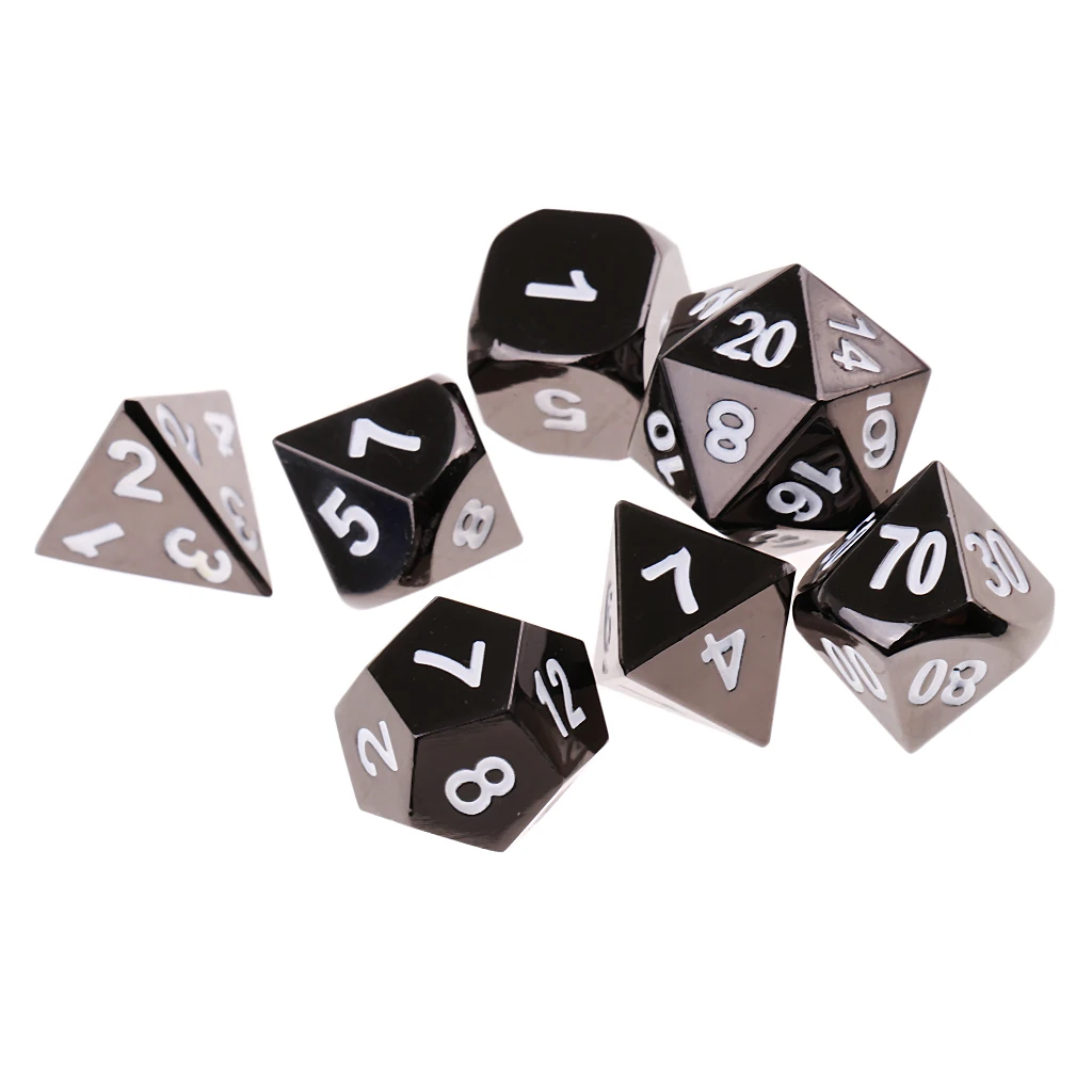 Многогранные кости цифровые кубики из сплава D4-D10 штампы TRPG для MTG вечерние игрушки
