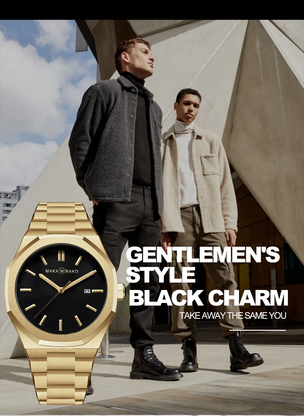Original Top Brand All Black Stainless Steel Men's Wristwatch Classic Business Waterproof Japan Movement Quartz Watch For Men