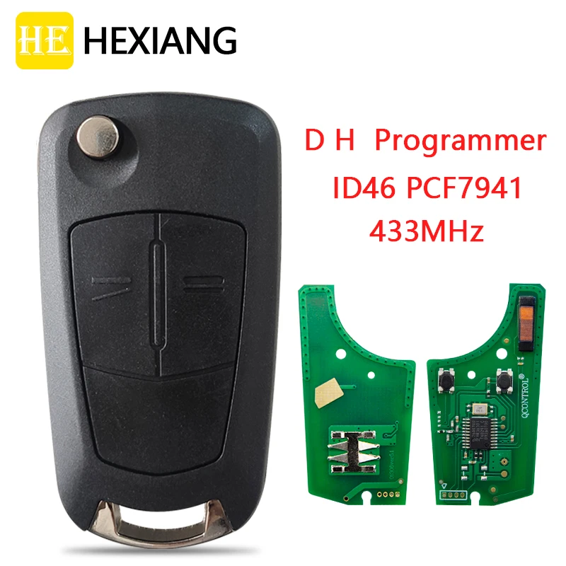 HE Xiang Car Remote Key For Opel Vauxhall Astra H 2004 -2009 Corsa D 2007-2012 Vectra C 2006-2008 ID46 PCF7941 433MHZ Smart Key