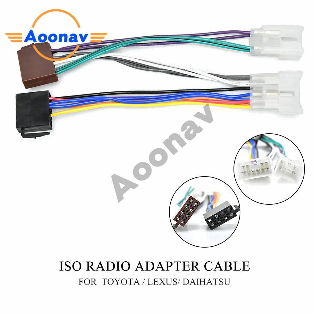 12 022 ISO Radio Plug Wire Cable Adapter Connector Adaptor Lead Loom Cable Plug for Toyota Lexus