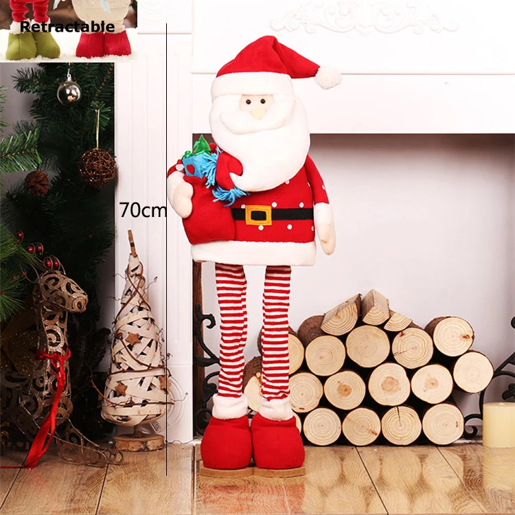 Natal Выдвижная стоящая 43-76 см Рождественская Кукла Рождественское украшение большая кукла Санта-Клаус снеговик лося Детская Новогодняя Подарочная игрушка