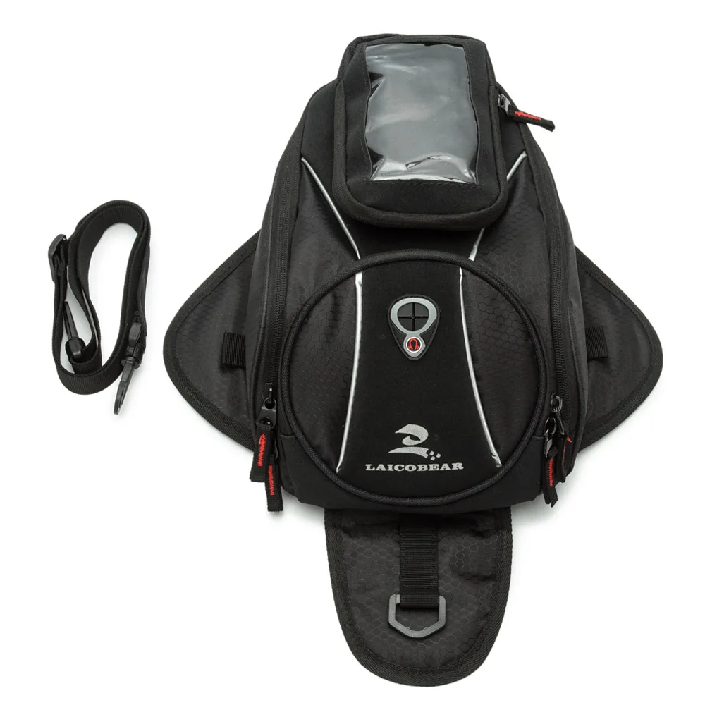 Bolsa De Tanque Tusk Olympus Grande | Negro/gris | Para Motocicleta De Aventura O Enduro | Fácil Montaje
