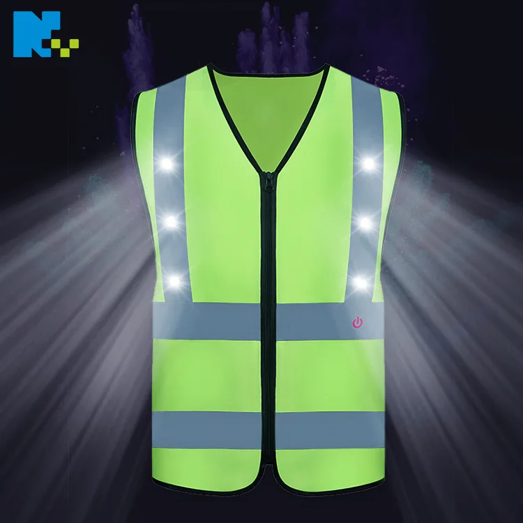 

Traffic Safe Protection Reflective Vest LED Car Reflective Vest Waistcoat Customizable Reflective Horse Clamp LED Security Servi