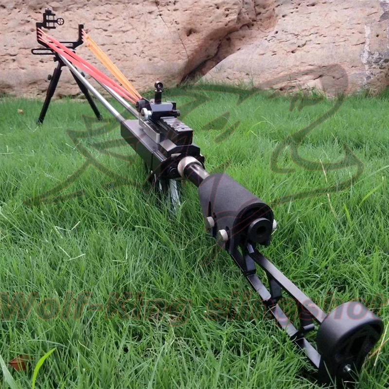 Powerful Catapult Hunting Slingshot Rifle Double Safety Device